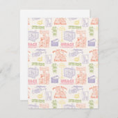 FRIENDS™ Farbiges Quotes-Muster Mitteilungskarte (Vorne/Hinten)