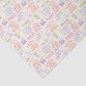 FRIENDS™ Farbiges Quotes-Muster Seidenpapier (Ausschnitt)