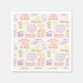 FRIENDS™ Farbiges Quotes-Muster Serviette (Vorderseite)