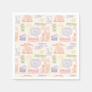 FRIENDS™ Farbiges Quotes-Muster Serviette