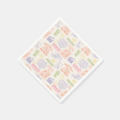 FRIENDS™ Farbiges Quotes-Muster Serviette (Ecke)