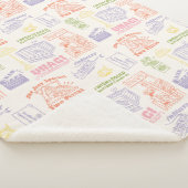 FRIENDS™ Farbiges Quotes-Muster Sherpadecke (3/4)