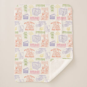 FRIENDS™ Farbiges Quotes-Muster Sherpadecke