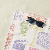 FRIENDS™ Farbiges Quotes-Muster Strandtuch (Beispiel)