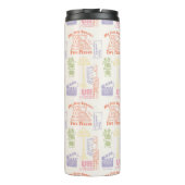 FRIENDS™ Farbiges Quotes-Muster Thermosbecher (Rückseite)