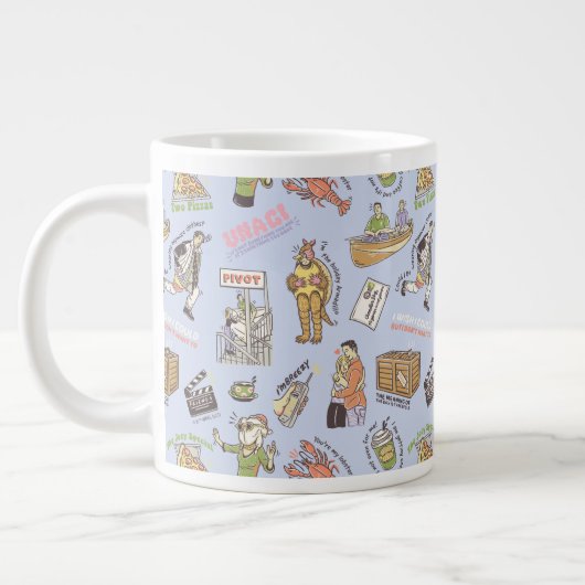 FRIENDS™ Farbpattern Cartoon Jumbo-Tasse (Links)