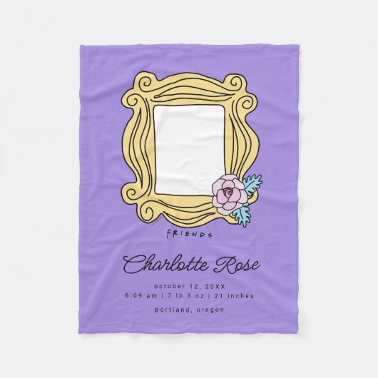 FRIENDS™ Floral Picture Frame | Geburtsstunde von  Fleecedecke (Vorderseite)