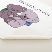 'FRIENDS FOREVER' Bär Sherpa weiche Decke. Sherpadecke (3/4)