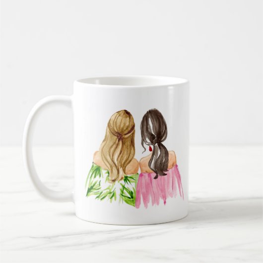 Friends Forever Geschenk Tasse Blonde und Brünett (Links)