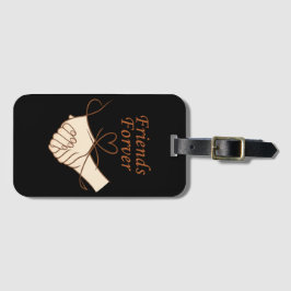 Friends Forever Heartline Art Travel Luggage Tag Gepäckanhänger