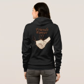 Friends Forever Holding Hands Unisex Zip-Up Hoodie (Schwarz voll)