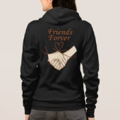 Friends Forever Holding Hands Unisex Zip-Up Hoodie (Rückseite)
