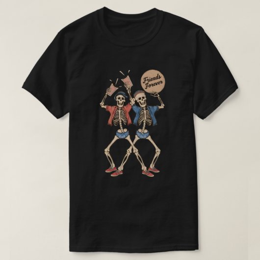 Friends Forever - Skeleton Dance in Hawaii T-Shirt (Design vorne)