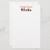 Friends Forever Stationery Briefpapier (Vorne/Hinten)