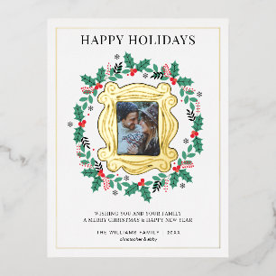 FRIENDS™ Foto-Feiertags-Weihnachtskarte Folien Feiertagspostkarte