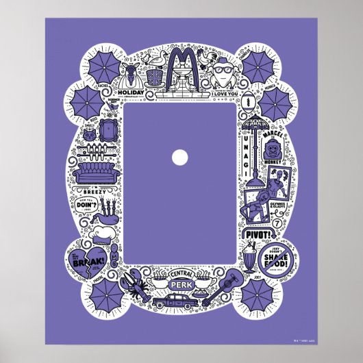 FRIENDS™ Frame Doodle Art Poster (Vorne)