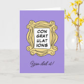 FRIENDS™ Frame Herzlichen Glückwunsch Karte (Gelbe Blume)