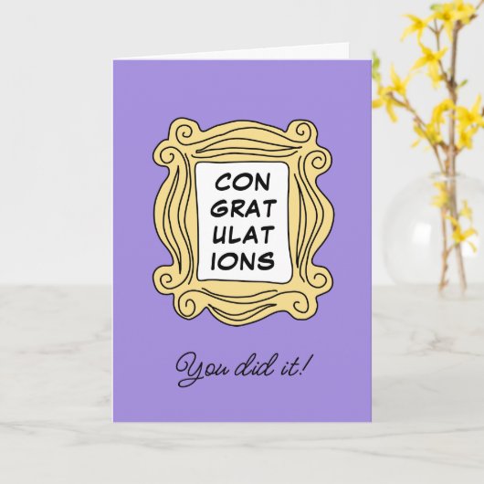 FRIENDS™ Frame Herzlichen Glückwunsch Karte (Gelbe Blume)