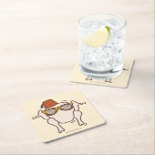 FRIENDS™ | Freundschaften Rechteckiger Pappuntersetzer (Vor Ort)