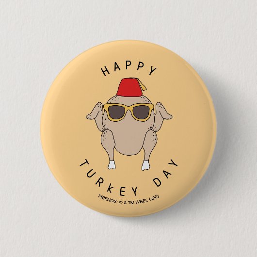 FRIENDS™ | Frohen Truthahntag Button (Vorderseite)