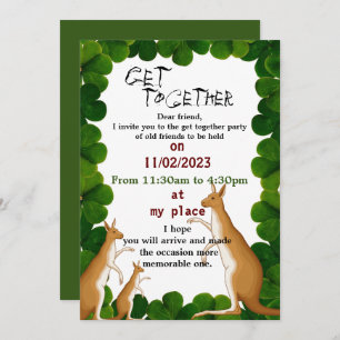 Friends gather invitation einladung