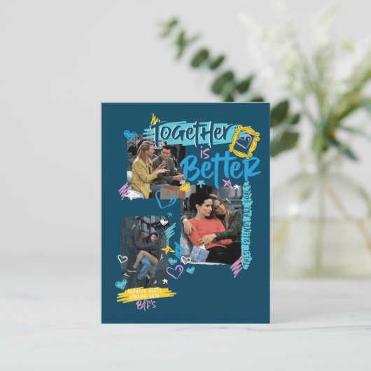 FRIENDS™ | Gemeinsam besser Einladungspostkarte (Stehend Vorderseite)
