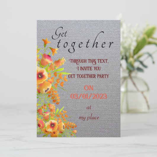 Friends get together invitation einladung (Stehend Vorderseite)