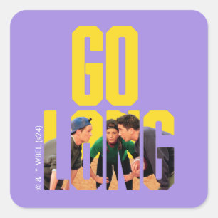 FRIENDS™   Go Long Zitat Quadratischer Aufkleber