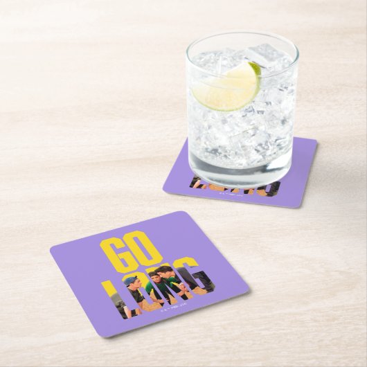 FRIENDS™ | Go Long Zitat Rechteckiger Pappuntersetzer (Vor Ort)