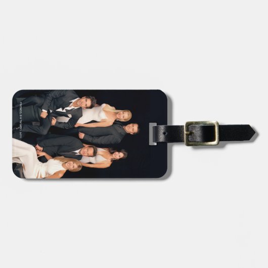 FRIENDS™ | Gruppe in Schwarz-Weiß-Form Gepäckanhänger (Vorderseite horizontal)