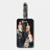 FRIENDS™ | Gruppe in Schwarz-Weiß-Form Gepäckanhänger (Rückseite vertikal)