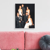 FRIENDS™ | Gruppe in Schwarz-Weiß-Form Leinwanddruck (Insitu (Wohnzimmer))
