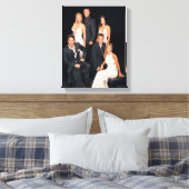 FRIENDS™ | Gruppe in Schwarz-Weiß-Form Leinwanddruck (Insitu (Schlafzimmer))