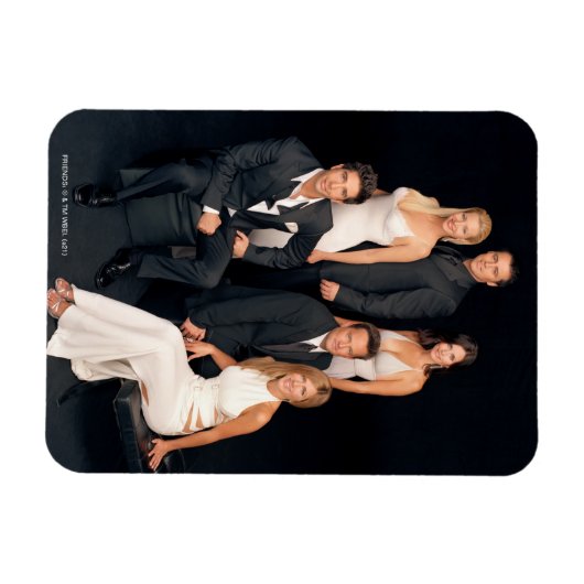 FRIENDS™ | Gruppe in Schwarz-Weiß-Form Magnet (Horizontal)