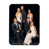 FRIENDS™ | Gruppe in Schwarz-Weiß-Form Magnet (Vertikal)