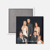 FRIENDS™ | Gruppe in Schwarz-Weiß-Form Magnet (Vorderseite/Rückseite)