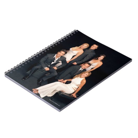 FRIENDS™ | Gruppe in Schwarz-Weiß-Form Notizblock (Linke Seite)