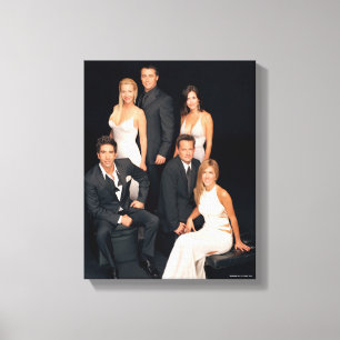 FRIENDS™ Gruppe in schwarz-weißer Formalkleidung Leinwanddruck