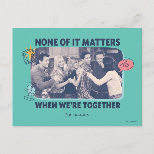 FRIENDS™ | Gruppenumarmung Postkarte (Vorderseite)
