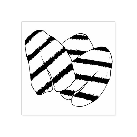 Friends Halloumi Grillkäse Vegetarischer Koch Gummistempel (Prägung)