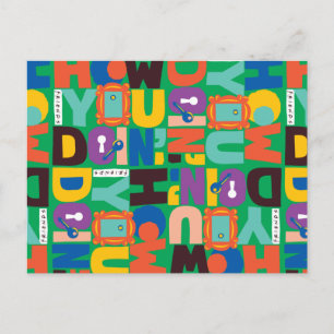 FRIENDS™ How You Doin' Lebendiges Muster Postkarte