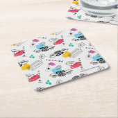 FRIENDS™ | Icon Pattern Rechteckiger Pappuntersetzer (angewinkelt)