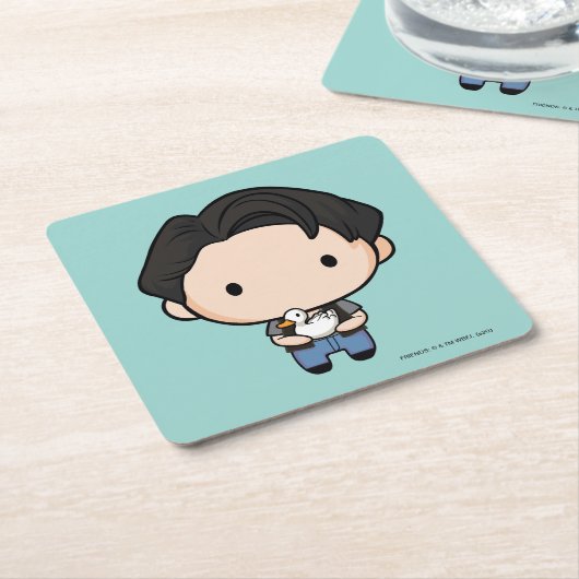 FRIENDS™ | Joey Chibi Rechteckiger Pappuntersetzer (angewinkelt)