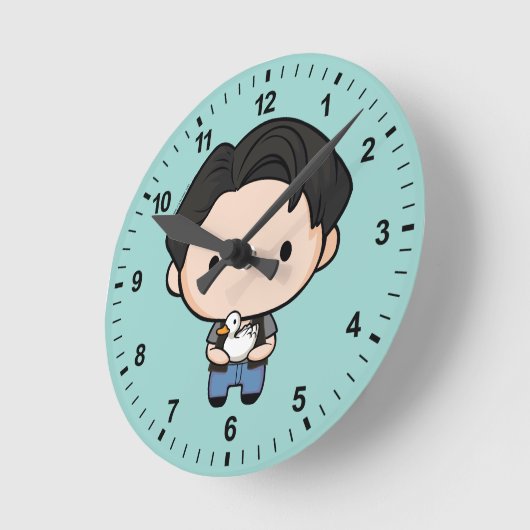 FRIENDS™ | Joey Chibi Runde Wanduhr (Winkel)