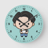 FRIENDS™ | Joey Chibi Runde Wanduhr (Vorderseite)