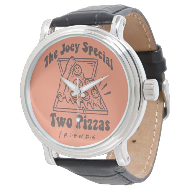 FRIENDS™ | Joey Pizza Quote Armbanduhr (Schrägansicht)