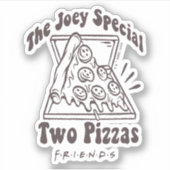 FRIENDS™ | Joey Pizza Quote Aufkleber (Vorderseite)