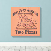 FRIENDS™ | Joey Pizza Quote Leinwanddruck (Insitu (Holzboden))