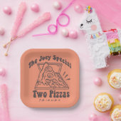 FRIENDS™ | Joey Pizza Quote Pappteller (Party)