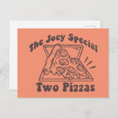 FRIENDS™ | Joey Pizza Quote Postkarte (Vorne/Hinten)